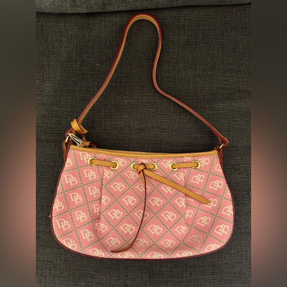NWT Rare Y2K Vintage Dooney & Bourke Tassel Zip Top Handbag